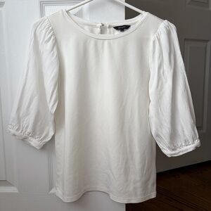 RW&CO white puff sleeve top